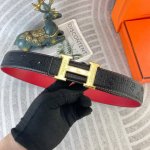 爱马仕 特种皮腰带系列 原厂五金精品不锈钢扣 手感柔软舒适 宽3.8Cm