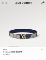 特P160 寬：40Mm 驢家新品 寬度40Mm 雙面腰帶 一面Monogram帆布呈現清新扎染工藝 小牛皮配色底 全新復古設計五金 與皮具系列多款單品相得益彰