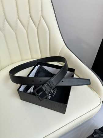 特 Saint Laurent 圣罗兰女士腰带皮带 原厂真金电渡扣头，意大利原厂皮，宽3.0Cm，代购级。 - 点击图像关闭