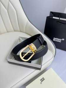 特 Montblanc万宝龙 宽3.5Cm 采用头层牛皮 精品针式扣头 自由裁剪商务休闲