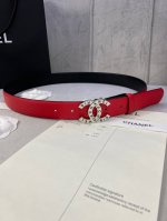 宽度3.0Cm Chanel 香奈儿 荔枝纹牛皮支持nfc芯片官方网站链接扫码验证、金 银 色镶钻钢扣。
