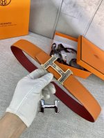 特 Hermes-H Belt Buckle & Reversible Leather Strap 38Mm 爱马仕专柜同步 进口双面小牛皮 精钢精品五金 双面