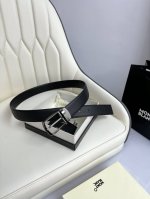 特 Montblanc万宝龙 宽 Cm 采用头层牛皮 精品针式扣头 自由裁剪商务休闲皮带