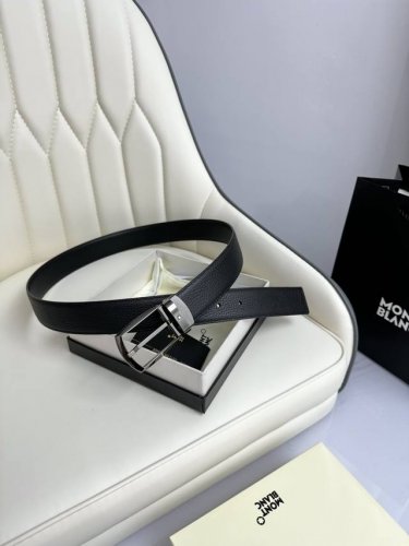 特 Montblanc万宝龙 宽 Cm 采用头层牛皮 精品针式扣头 自由裁剪商务休闲皮带