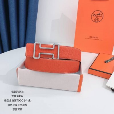 Made In France 批￥ 配全套包装 品牌：Hermes海外原单 扣头材质：精品实心钢扣 带身材质正面：38Mm宽度采用进口荔枝纹牛皮 Togo皮 纹