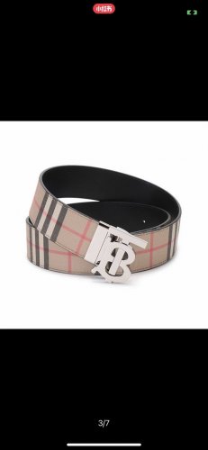 特 Burberry 巴宝莉 专柜同款 男士休闲双面用腰带 宽3.5 Cm 精选品牌标志性 London 格纹，搭配平滑小牛皮反面设计。饰牌搭扣点缀品牌专属标识