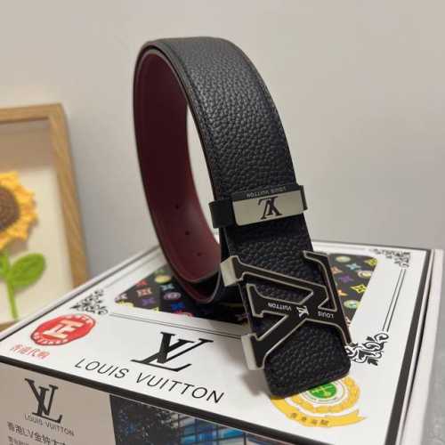 品名：Lv..路易..威登 材质：原单牛皮腰带 百分百头层牛皮腰带保证真皮，24K纯钢扣，专柜原单品质、做工精细，时尚大牌，送人自用首选 包装： 请认准如图专柜