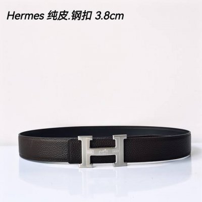 特 Hermes㊣ 原单爱马仕，宽3.8Cm进口原版皮带身，双面可两面用，精品电镀五金 ！