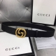 配送专柜全套礼盒包装。 Gucci 经典原单配以标志双 G 带扣。宽度:3.8Mm手感柔软，修长真皮腰带采用gucci原厂小牛皮精致而成。 品质保证 无忧售后