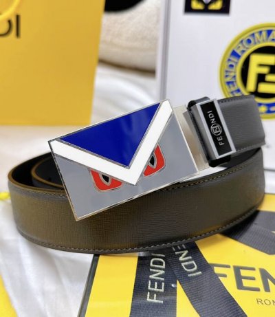 皮带：FENDI.芬迪..顶级原单复刻. 腰带：百分百进口头层牛皮，保证真皮。小怪兽系列，珐琅彩胶工艺24K纯钢扣，永不掉色涂鸦彩绘印花图案艺术正反双面使用商场