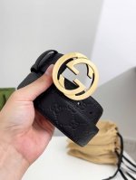 特 Gucci.古驰 全套包装 3.8Cm进口小牛皮压花, 专柜正品1:1完美复刻. 原版底皮, 采用热压印技术的Gucci Signature皮革精制而成，触