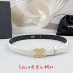 特 3.0Cm 香奈儿腰带，双面头层牛皮皮料，长度：.75.80.85.90.95.100欧，铜五金字母扣原版开模定制庆祝]