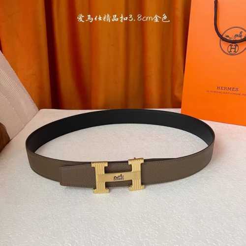特 爱马仕Hermes 原单爱马仕，宽3.8Cm进口原版皮带身，双面可两面用，精品电镀五金 ！
