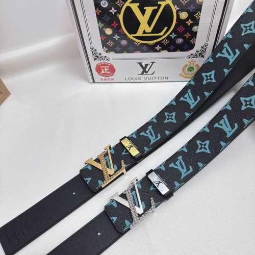品名：Lv..路易..威登 材质：原单牛皮腰带 百分百头层牛皮腰带保证真皮，24K纯钢扣，专柜原单品质、做工精细，时尚大牌，送人自用首选 包装： 请认准如图专柜