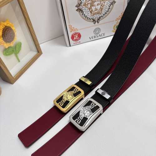 品名 Versace.范思哲 材质 原单牛皮腰带 百分百头层牛皮腰带保证真皮 24K纯钢扣 专柜原单品质 做工精细 时尚大牌 送人自用首选 包装 请认准如图专柜