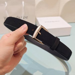 3.0Cm 圣罗兰 腰带，绒面，头层牛皮，长度：75.80.85.90.95.100.105欧，铜五金扣原版开模定制 DDD