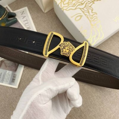 范思哲 特种皮腰带系列 ，原厂五金精品不锈钢扣，手感柔软舒适 宽3.8Cm。