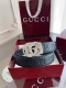 Gucci 古驰 自动平滑扣腰带 精钢打造五金 宽度35Mm宽 双面头层牛皮 自由裁剪设计