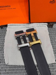 官网同步 爱马仕专柜同步 进口双面小牛皮 精钢精品花纹扣 双面可用38Mm