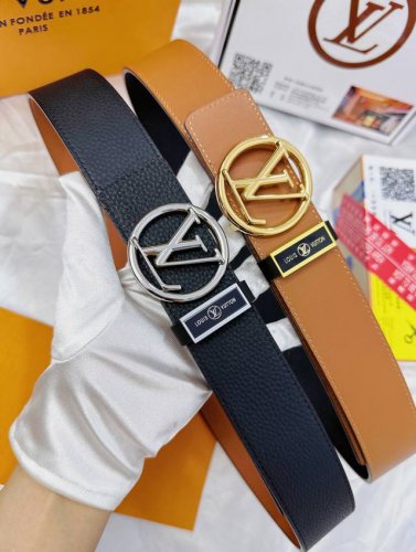 皮带：Lv..路易..威登顶级复刻- 腰带：原单品质百分百头层牛皮，保证真皮。圆形字母悬浮镂空Logo工艺.真空电镀.永不掉色.24K纯钢扣头层小牛皮荔枝纹双面