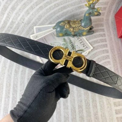 菲拉格慕 特种皮腰带自动带系列 ，原厂五金精品不锈钢扣，手感柔软舒适 宽3.5Cm。