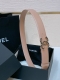 Chanel 24C 树脂黑 与 金色金属 Logo搭扣 黄铜金属进口胎小牛皮带身 手感柔软 细腻 3.0Cm