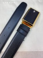 Montblanc万宝龙 宽3.0Cm 采用头层牛皮 精品针式扣头 自由裁剪商务休闲皮带