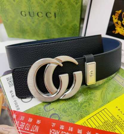 皮带：古奇..Gu..Cci顶级复刻. 腰带：古驰.原单品质百分百头层牛皮，保证真皮。雕花镂空工艺.真空电镀.永不掉色.24K纯钢扣头层小牛皮，双面荔枝纹路正反 - 点击图像关闭