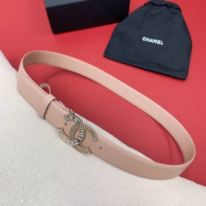 chanel 24c 链条 水钻 字母logo铜扣 小牛皮腰带 双面头层牛皮 3.0cm 独家！