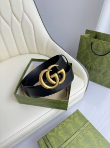 特 Gucci，原厂精密电渡扣头，意大利原厂皮，宽4.0Cm，代购级。