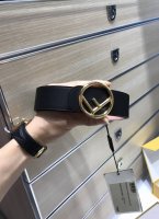 配送专柜包装 打孔针 特批 Fd 宽40Mm 标志造型宽皮带，圆F钉扣式，原版进口小牛皮，镀金表面金属制品，品质保证，非市场通货！