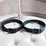 特 Bv 最新款男士编织腰带 纯手工intreccio大格子编织 双面意大利小牛皮搭配枪色全格纹针扣 宽度35Mm 颜色: 黑色 黑色