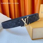 特 Louis Vuitton：经典原单品质，面经典压花配黑色平纹底，搭配原单精品扣，精工制作，细节看图，实物拍摄，高端奢华，宽度4.0Cm