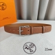 HermèS 爱马仕针扣皮带 顶级品质 进口头层牛皮 原厂荔枝纹面搭配土黄色平纹底 35Mm宽 配官网亮银 亮金扣