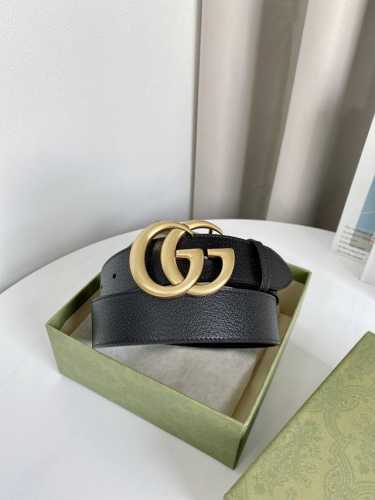 特 配全套包装礼盒 Gucci 原单腰带，猪皮纹进口原版牛皮制造，真空电镀永不掉色五金，宽度4.0Cm