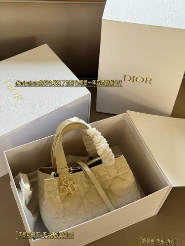 再次升级版 Size：23*15Cm 小号 D家 超火的Toujours 购物袋 个人觉得 包型真的很耐看！ 拒绝不了一点温柔米色系的东西！ 不大不小的感觉