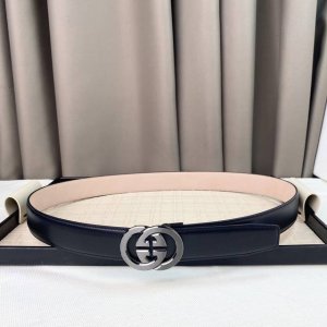 男士古驰、柔软细腻，百搭大方，宽3.5Cm 、可裁剪款式 官网同步，商务休闲均可使用！