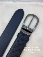 Mont～Blanc万～宝龙 宽3.5Cm 采用头层牛皮 精品针式扣头 自由裁剪商务休闲皮带