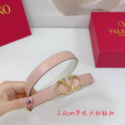 2.0Cm华伦天奴平纹腰带，双面头层牛皮，长度：.75.80.85.90.95.100.欧，钻五金扣原版开模定制庆祝]