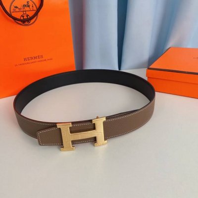 爱马仕 Hermes 38Mm腰帶 精钢五金 搭配togo皮，双面可用，