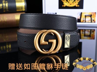 皮带：古奇.Gu...Cci原单 腰带：百分百头层牛皮，保证真皮。24K纯钢扣双面可用专柜同等质量， 送人自用首选 包装： 请认准如图专柜包装，赠送打孔器，银联