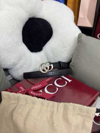 gucci Aad5L 百搭黑色Gg压花 2.0Cm 平面Gg扣 - 点击图像关闭