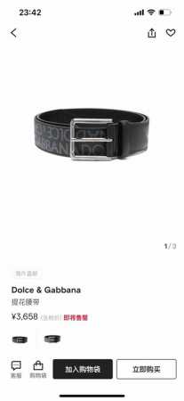 Dg，宽4.0Cm Dolce&Gabbana 全新小牛皮腰带，满载干练态度。滚轴针扣搭扣尽显巧思 - 点击图像关闭