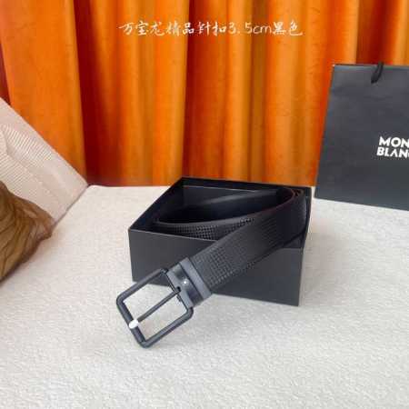 品牌： 万宝龙 Montblanc家持续其一贯的高雅，绅士，精致的风格，进口小牛皮。手感细腻柔软。纯铜精品，男士必备！宽度：3.5Cm - 点击图像关闭