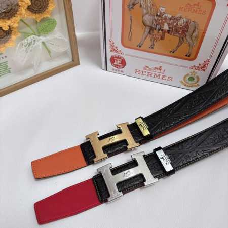品名：爱马仕.Hermès 原单 材质：原单牛皮腰带 百分百头层牛皮腰带保证真皮，24K纯钢扣，专柜原单品质、做工精细，时尚大牌，送人自用首选 包装： 请认准如 - 点击图像关闭