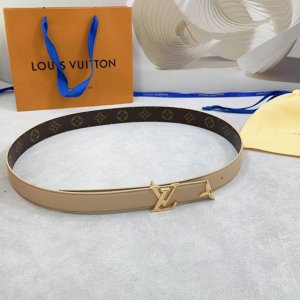 3.0Cm 路易威登Lv腰带，双面头层牛皮皮料，长度：.75.80.85.90.95.100.105.110欧，铜五金扣原版开模定制庆祝]
