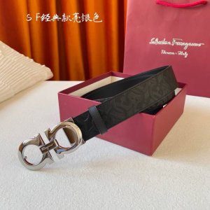 特 配全套包装礼盒 男款 菲拉格慕 3.5Cm高级定制款男士皮带 ，双面进口牛皮，自行选择搭配 真材实料 很有质感 时尚经典不失风范 可自行裁剪