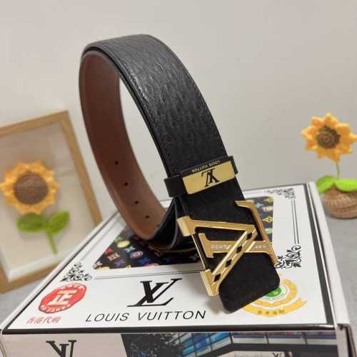 品名：Lv..路易..威登 材质：原单牛皮腰带 百分百头层牛皮腰带保证真皮，24K纯钢扣，专柜原单品质、做工精细，时尚大牌，送人自用首选 包装： 请认准如图专柜