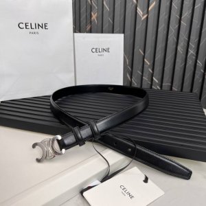 官网款 赛琳Celine Ss20新款凯旋门Logo 韩版时尚腰带皮带 男士女士通用 宽度2.5Cm 腰带尺码75-105 107540