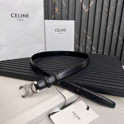 官网款 赛琳Celine Ss20新款凯旋门Logo 韩版时尚腰带皮带 男士女士通用 宽度2.5Cm 腰带尺码75-105 107540
